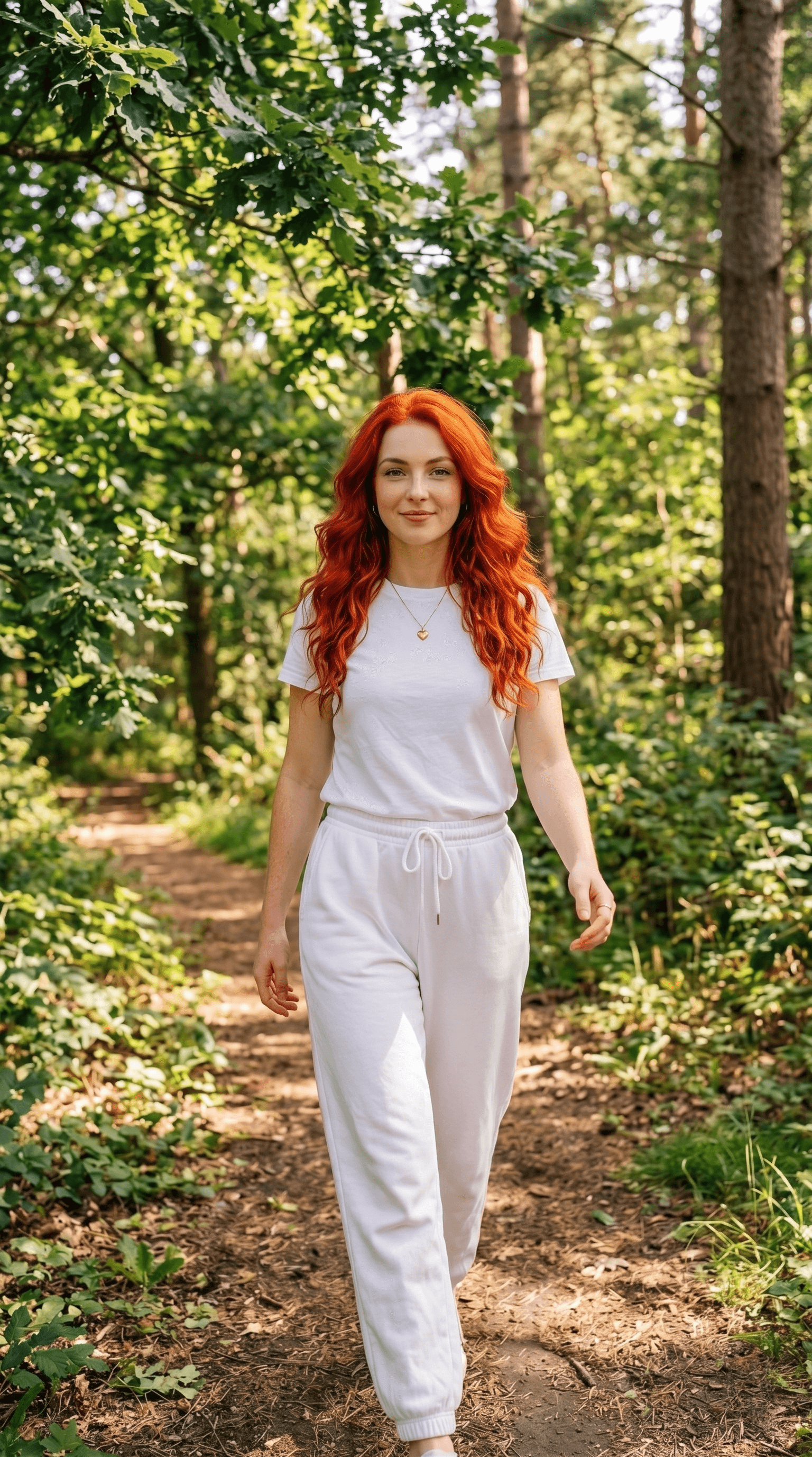 Celeste en course en foret